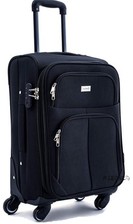 R.leone Valigia Trolley Espansibile Bagaglio A Mano 4 Ruote In Stoffa 214 - 55cm