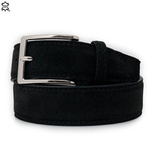 Cintura scamosciata nera cinta