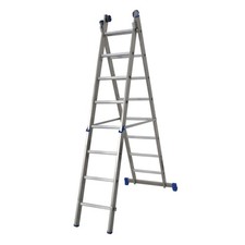 Scala in alluminio a 2 rampe