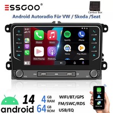 Per VW Golf 5 6 Plus Touran Caddy Jetta autoradio Android 14 Apple Carplay NAVI