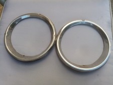 Coppia Ghiere Faro Fiat 850 Coupè Vignale Originali Usate 