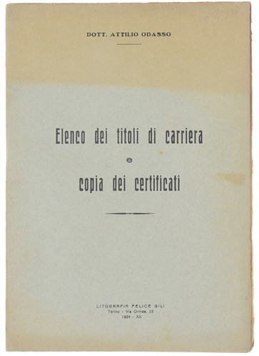 Elenco dei titoli carriera - di,