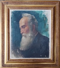 Quadro Risorgimentale Macchiaioli Ritratto Generale patriota Fabrizi con cornice