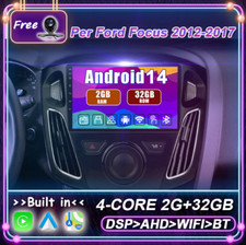 4-CORE Per Ford Focus 2012-17 Navi Android 14 CarPlay Autoradio GPS 2G+32GB DAB+
