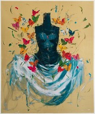 Bellandi Luca - 117x97 - golden garden -serigrafia materica su cartoncino