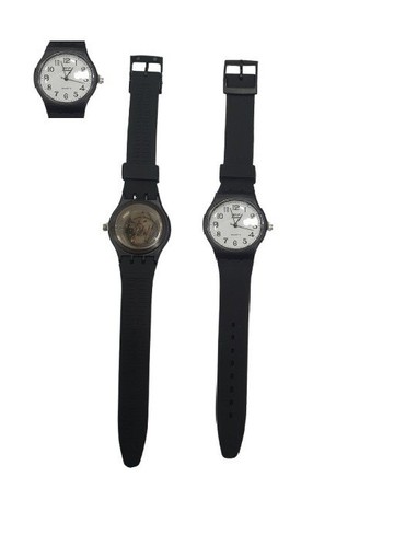 Orologio nero cassa bianca - orologio,