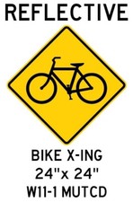 BIKE CROSSING SIGN (W11-1