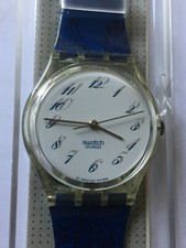 Orologio da polso SWATCH Gent TISANE (GK162)-blu/classico-anni 90-NUOVO/NOS-L@@K-32/19
