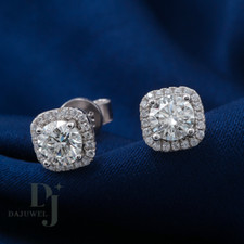 Orecchini Moissanite Halo 2,50