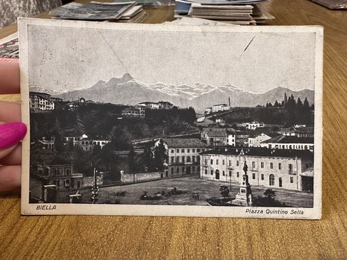 Cartolina biella piazza - biella,
