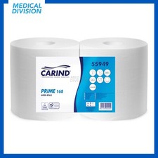 2 Carta Asciugamani bobine 800 strappi rotoli mani in pura cellulosa goffrata