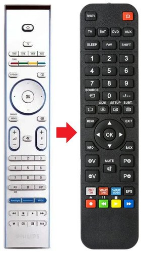 Telecomando adatto per - , philips
