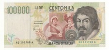 100000 LIRE CARAVAGGIO II°