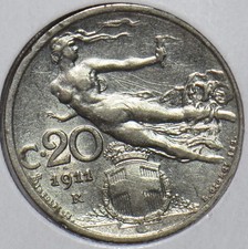 Italia 1911 R 20 Centesimi