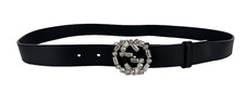 Cintura donna Gucci pelle nera