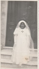 B5 - Foto Photo Fotografia Anni 50 - Bambina Sposina Comunione Cresima