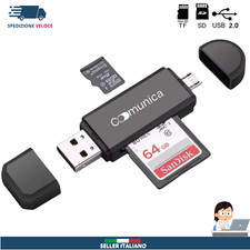 Lettore di schede di Memoria Usb C Micro Sd Adattatore Otg 2.0 Card Reader🚚🇮🇹