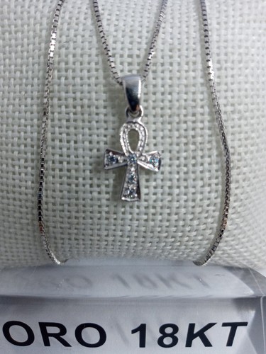 Collana oro bianco 750 kt - oro,