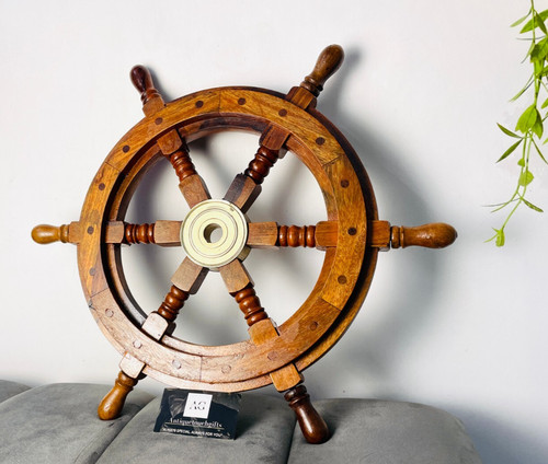 Volante pirata nave legno - , 18"