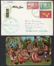 TONGA 1960 CANOA POSTA SPEDITA