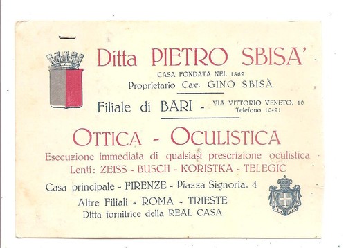 Ditta pietro sbisa - ditta, sbisa'
