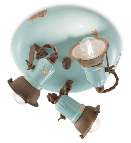 Plafoniera ceramica metallo - , Ø