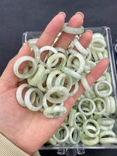 Anello in giada serpentina fatto a mano retrò classico geometrico gioielli...