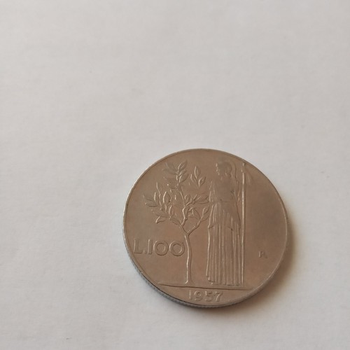 Moneta 100 lire del 1957 - moneta,
