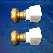 Coppia di applique industriali art deco cablate rare 16K