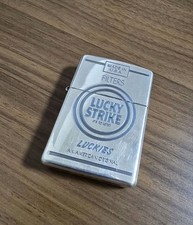 Accendino ZIPPO Lucky Strike in metallo con scatola usato da collezione