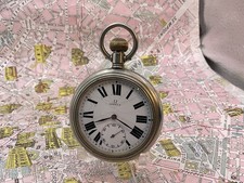 Omega Stile Ferrovia . Cassa a Vite . Metallo . 1900 . OROLOGIO TASCA