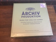 Music for Viola da Gamba Wenzinger NEW Gibbons Purcell Marais Kuhnel Archiv