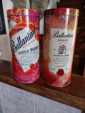 Scatola in latta originale Ballantines scotch whisky vintage anni 70/80 vuote
