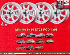 4 Cerchi FIAT Minilite 6x14