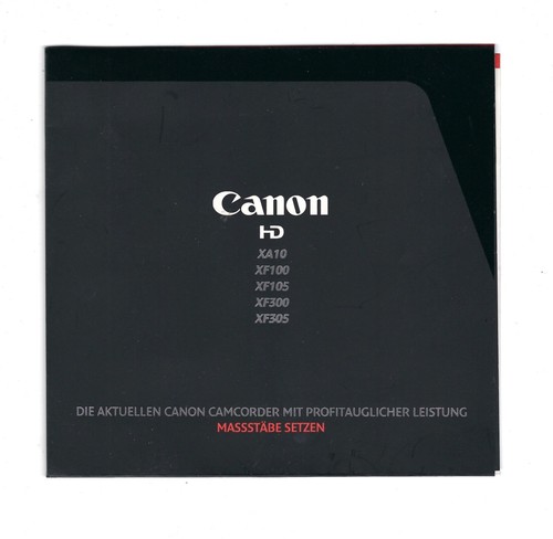 Faltblatt canon xa10 - faltblatt,