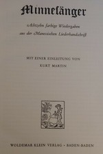Minnesanger, Kurt Martin
