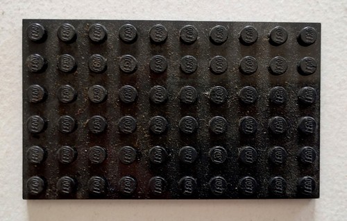 Lego baseplate 6x10 plate - lego, nero