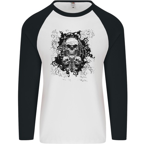 Tre teschi demone biker gotico - biker,