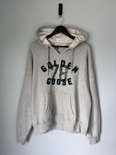 Golden Goose Morman Over Felpa con Cappuccio - Taglia Media - Grigio - NUOVO - Made in Italy