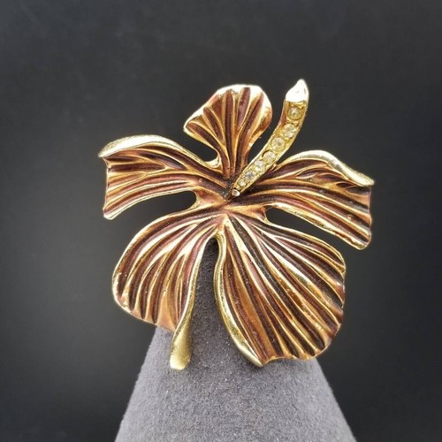 Spilla vintage marrone motivo