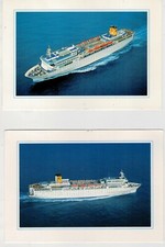 Due Cartoline Costa Allegra e Costa Marina  in Navigazione- Costa Crociere