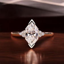 Fede nuziale in platino con diamanti IGI coltivati ​​in laboratorio taglio ma...