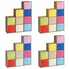 Libreria cubica in legno unità di stoccaggio scaffali con cassetto inserto cestini organizzatore