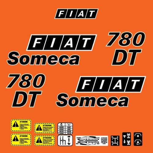Fiat 780 someca adesivi - dt,