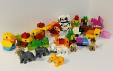 Enorme lotto zoo animali misti Lego Duplo figure bambino elefante orso polare cane pecora