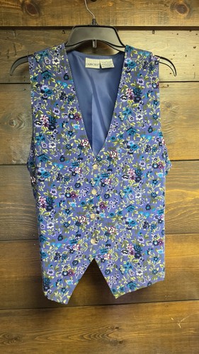 Gilet floreale velluto coste - gilet,