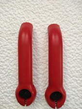 Appendici terminali manubrio bici MTB rosso mountain bike bar ends vintage 