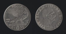 50 CENTESIMI 1939 XVII IMPERO POCO MAGNETICA - VITTORIO EMANUELE III