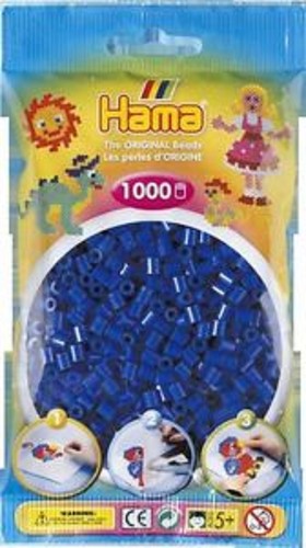 1000 perline hama blu - blu, scuro