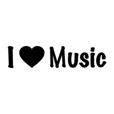 I Love Music Musician Decal